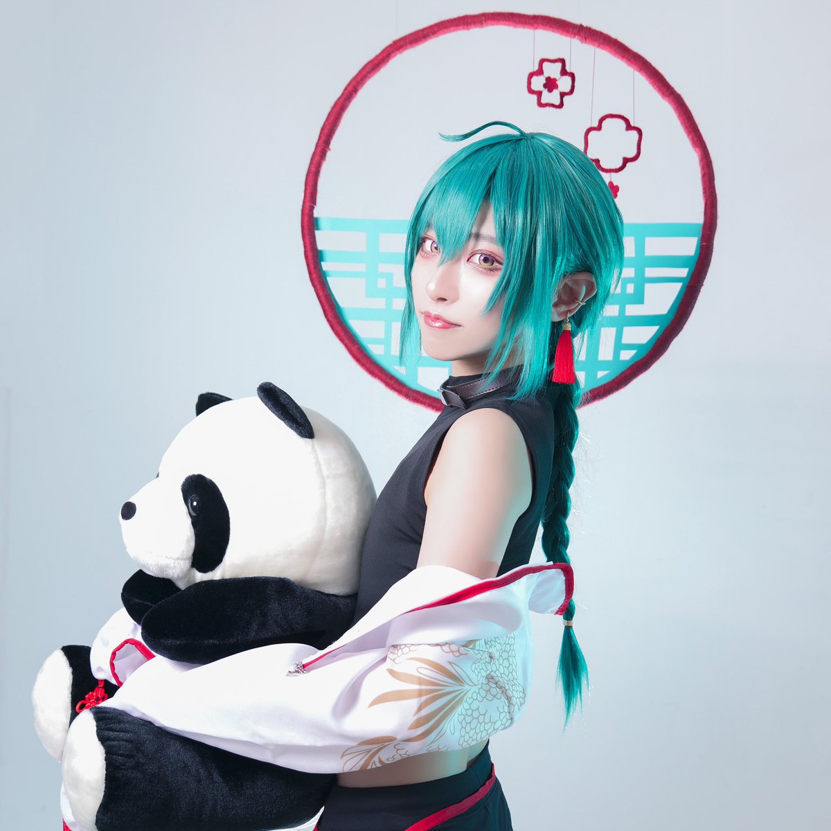 にじさんじ バーチャル VTuber 緑仙 リューシェン コスプレ - コスプレ